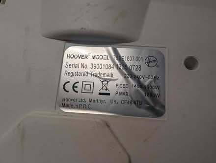 Photo of free Cylinder hoover (Jericho BL9) #1