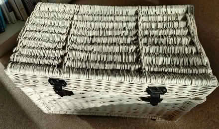 Photo of free White Wicker Chest (Glyne Gap TN40) #1
