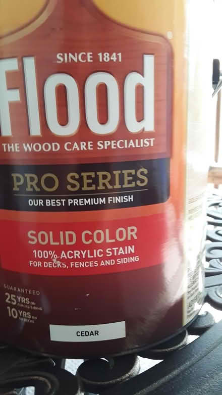 Photo of free Flood Solid Color Cedar stain (Near PenPark, Charlottesville) #1