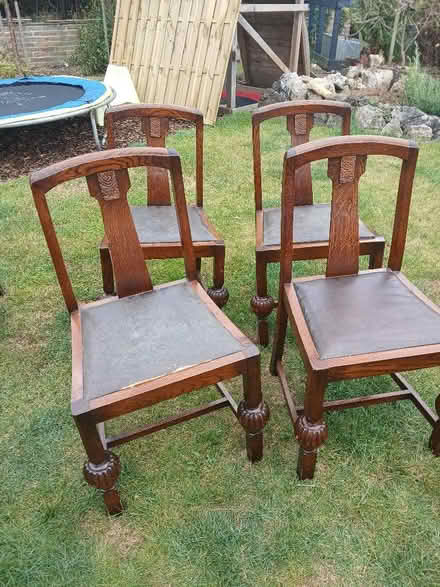 Photo of free Solid oak chairs x4 (New York NE29) #1