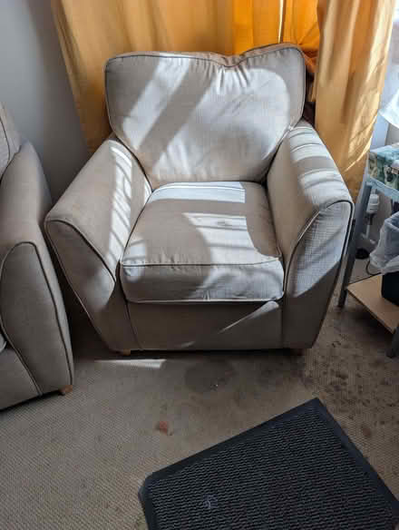 Photo of free 2 Seater settee and armchair (Broughton MK10) #1