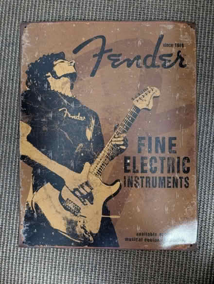 Photo of free Fender guitar metal poster (Bayswater area, W2) #1