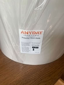 Photo of free John Lewis lampshades, white (Benson OX10) #1