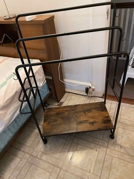 Photo of free Freestanding Rolling Towel Rack (Woodside) #1