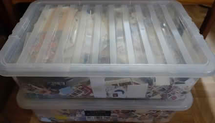 Photo of free Two plastic crates of collectable postage stamps (Kingsway) #3