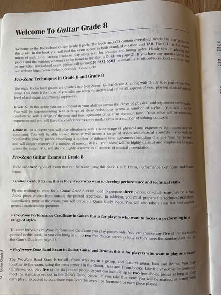 Photo of free Rockschool Guitar Grade 8 pack (Ashford, Surrey TW15) #3