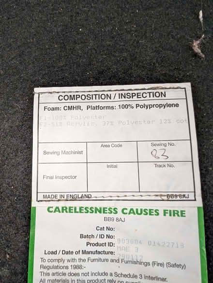 Photo of free 2 Seater settee and armchair (Broughton MK10) #3