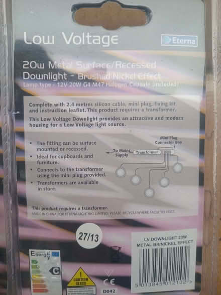 Photo of free 20w down lights, brushed nickle finish (Kennington OX1) #2