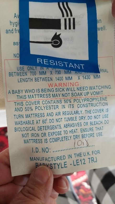 Photo of free Child cot mattress (Woosehill RG41) #4