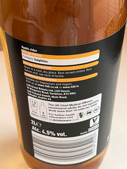 Photo of free Bottle Of Cider From Lidl (CT2) #2