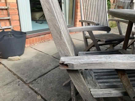 Photo of free Teak garden table and 8 chairs (Malvern Wells WR14) #4