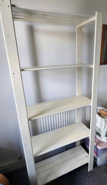 Photo of free 2 x wooden shelving unit (Manselton SA5) #1