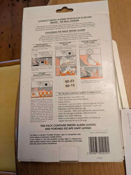 Photo of free Smoke Alarm and Escape Light (BS16) #2