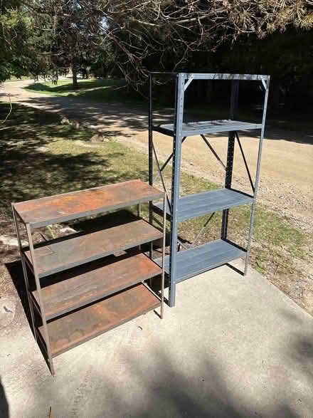 Photo of free Metal storage shelves (Quaker valley area) #1