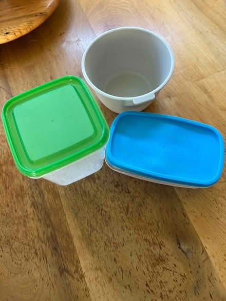 Photo of free 3 misc Tupperware containers (NW Evanston) #1