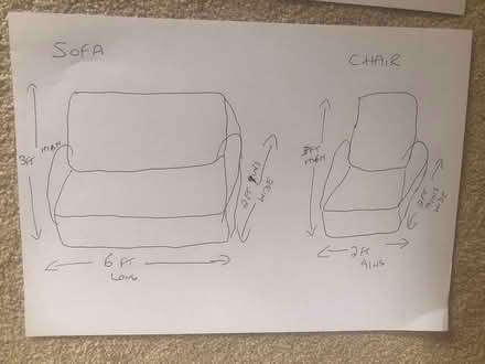 Photo of free 3 seater sofa and chair (Leighton Buzzard LU7) #3