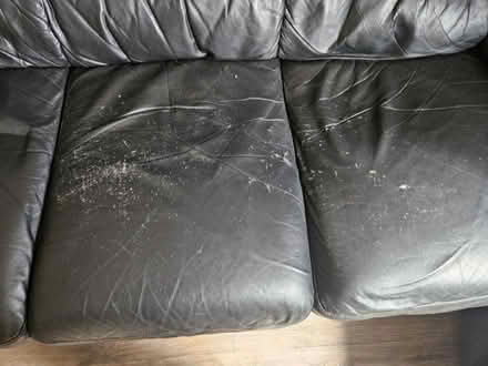 Photo of free Black leather sofa (Hackenthorpe S12) #3