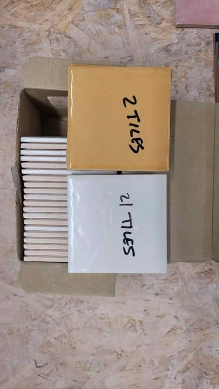 Photo of free Tiles - cream and yellow (CT8) #1