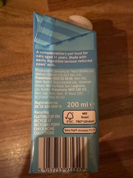 Photo of free Cat milk (CO4 9 Colchester) #2