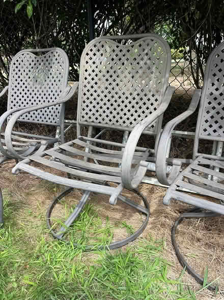 Photo of free 2 outdoor swivel chairs (West Boylston) #1