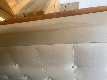 Photo of free Queen fabric bed frame (NE DC) #2
