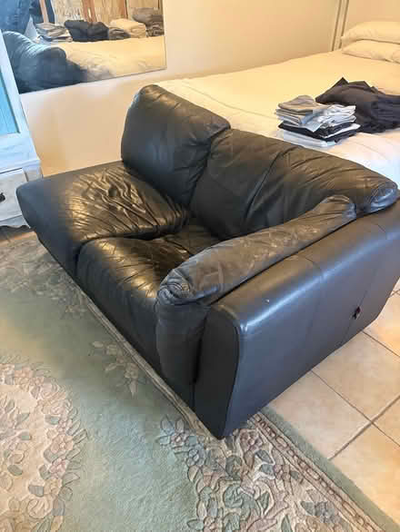 Photo of free Leather small couch (Tugun) #2