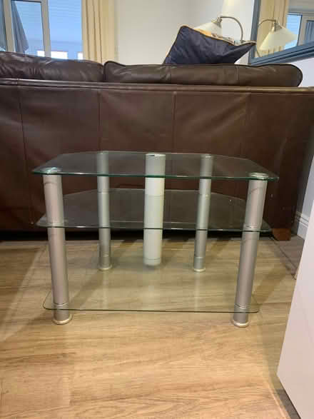 Photo of free Glass corner TV / plant stand (Hornsby CA8) #1
