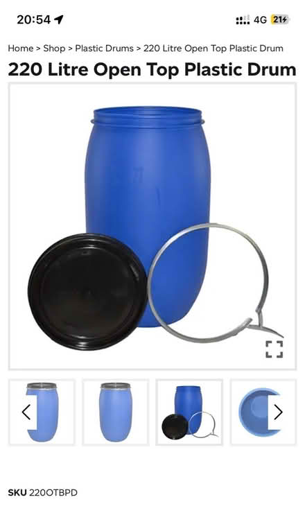 Photo of Open Top Plastic Drum (L4) #1