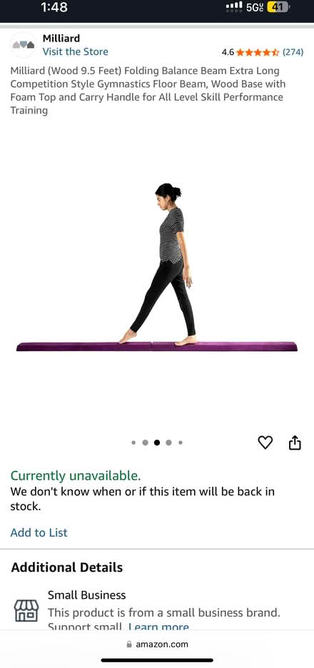Photo of free Gymnastics beam for kids (Sunnyvale) #1