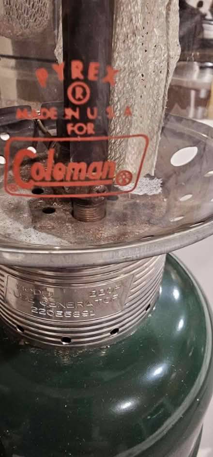 Photo of free Coleman Camping Lantern from 60's (San Ramon) #2