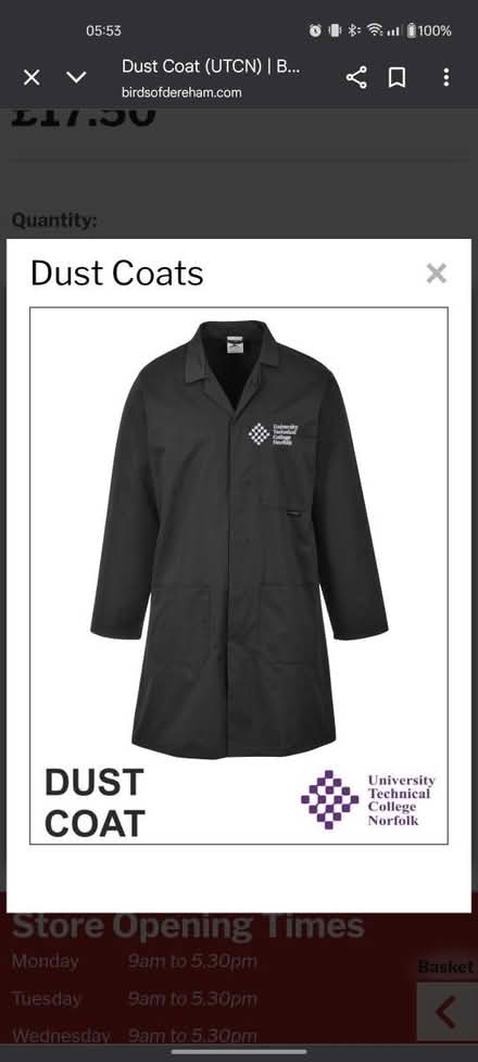 Photo of free UTCN dust jacket XL school uniform (Norwich NR5) #2