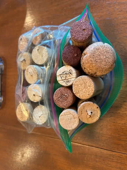 Photo of free CORKS - 18 or so from wine bottles (San Carlos-El Camino near Hull) #1
