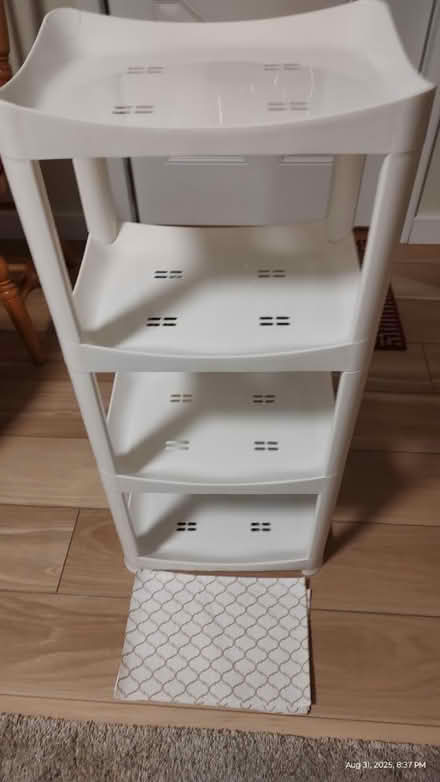 Photo of free White, plastic, pull apart shelves (Mount Prospect) #1