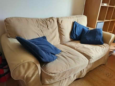 Photo of free Two Seater Sofa and Cushions (Bramley) #1