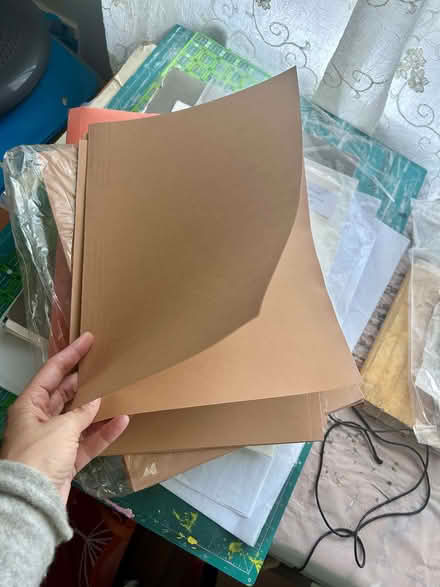 Photo of free A stack of brown thick paper folders that open like a book (Surbiton KT1) #2