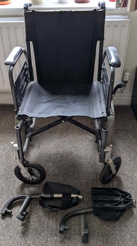 Photo of free Manual wheelchair (black) (Allestree DE22) #1