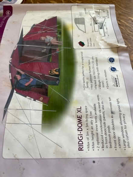 Photo of free 4 man tent (Kinver DY7 6EE) #3