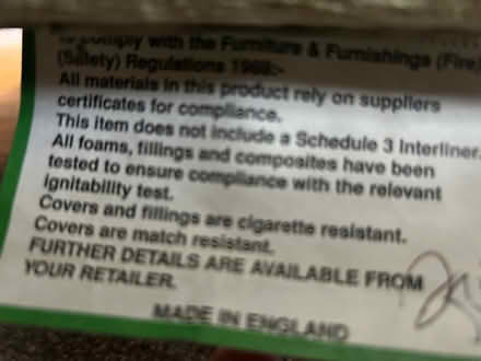 Photo of free Harrods cream armchair (Surbiton KT6) #2