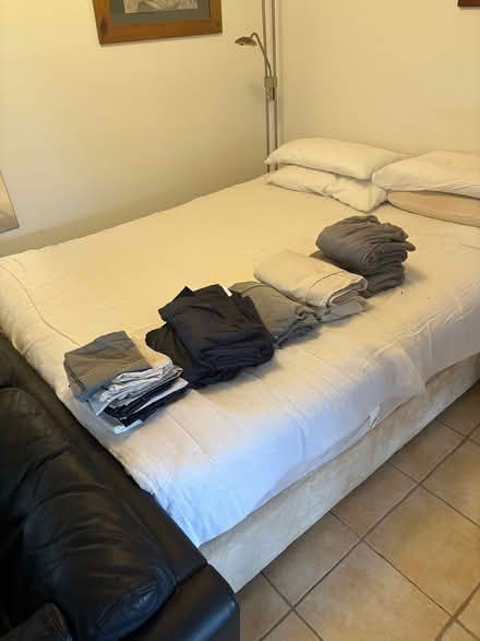 Photo of free Queen ensemble bed with linen sets (Tugun) #2