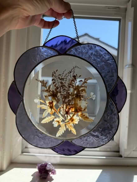 Photo of free Small purple stained glass piece (San Jose Burbank Area) #1