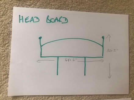 Photo of free Solid pine double bed headboard (Leighton Buzzard LU7) #2