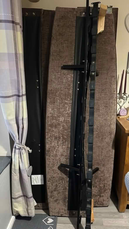 Photo of free Brown super king bed frame (Madeley / CW3) #1
