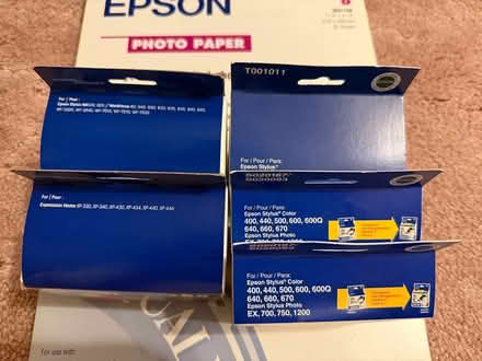 Photo of free Epson printer paper/ink cartridges (Northgate Community Park) #2