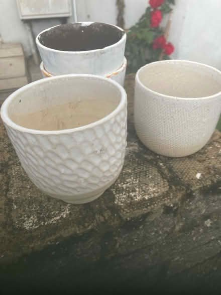 Photo of free Beautiful white plant pots (Edgware) #1