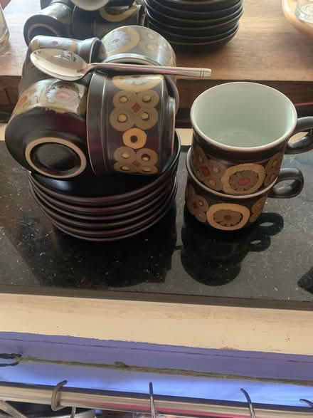 Photo of free Denby Arabesque cups & saucers. (High Lane SK6) #1