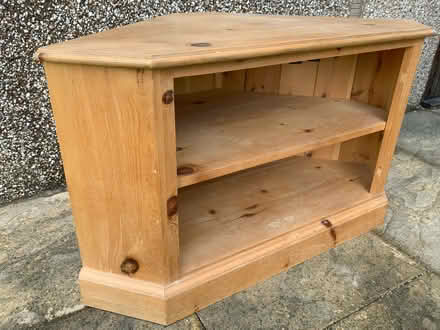 Photo of free Pine TV unit with removeable shelf (Galgate LA2) #2