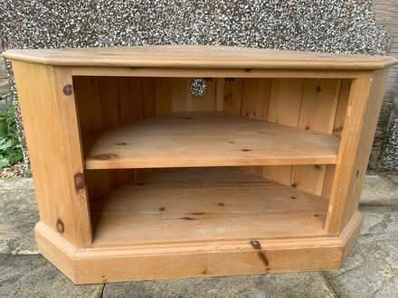 Photo of free Pine TV unit with removeable shelf (Galgate LA2) #3
