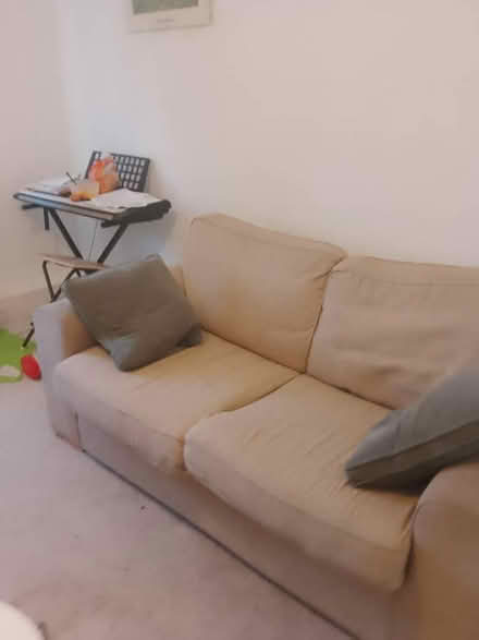 Photo of free Two seater Beige sofa (Cm13) #3