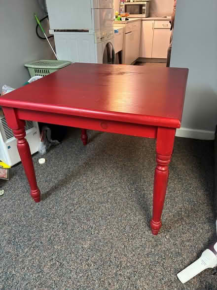 Photo of free 100% wood kitchen table 36 x 36 (Teaneck) #1