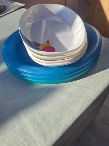 Photo of free Melamine + plastic bowls + plates (Heysham LA3) #1